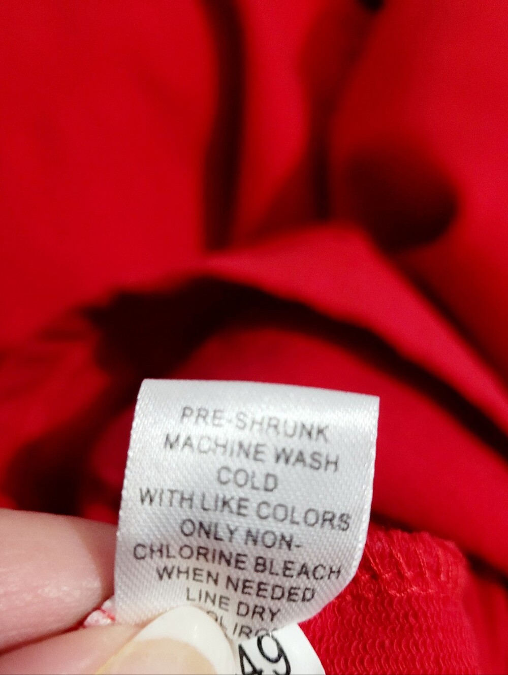 Lulu-B Red Tunic Top Size Medium Button Neck Long Sleeve Stretch Cotton Pullover - Picture 8 of 12